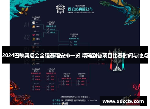 2024巴黎奥运会全程赛程安排一览 精确到各项目比赛时间与地点 2024巴黎奥运会全程赛程安排一览 精确到各项目比赛时间与地点